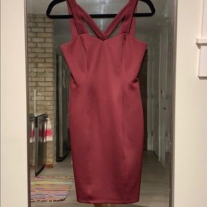 Plum Bodycon Formal Mini Dress